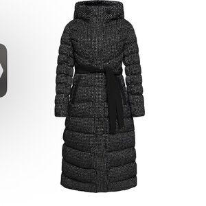 Mackage Black Wool Coat with Belt